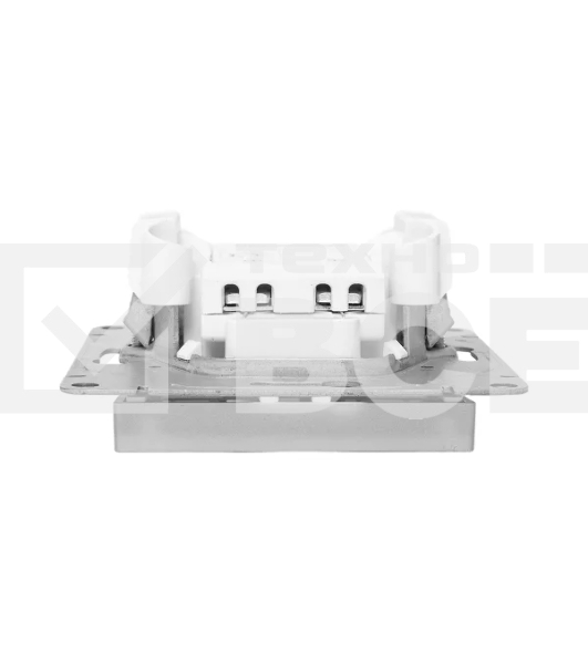 Механизм выключателя EKF UP1-SWA-14 одноклавишный, с подсветкой, алюминий Эпика