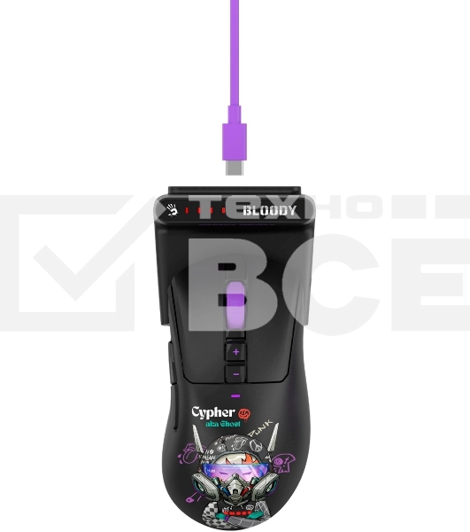 Мышь гибридная A4TECH R73 Ultra Duo чёрный, 20000 dpi, USB Type-A, радиоканал, кнопки - 7