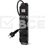 Сетевой фильтр Buro 400MDP-3-B 3 м, 4 розетки, черный, коробка, фото 1