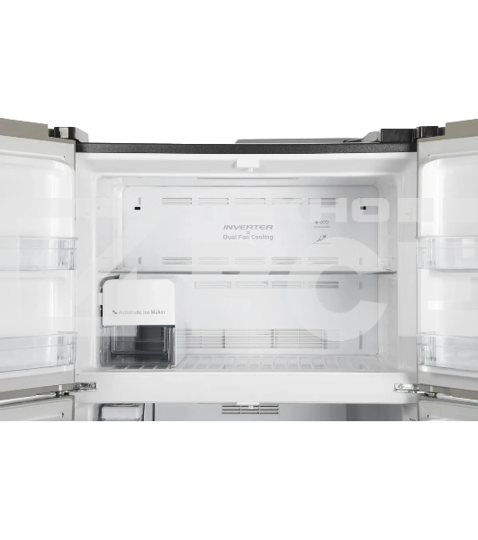 Холодильник Hitachi R-W660PUC7X GC шампань стекло двухкамерный 396/144л морозилка сверху, No Frost, Side by Side