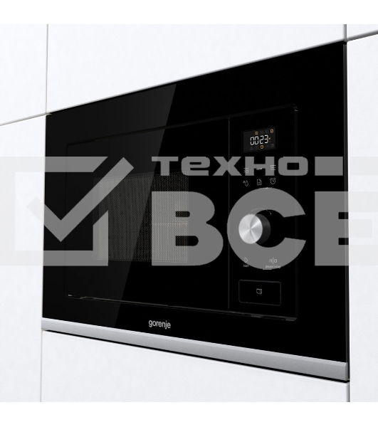 Встраиваемая микроволновая печь GORENJE BMX201AG1BG Электронное управление, черный, объем: 20 л