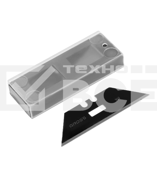 Нож-скребок складной Gross 78891, 19 мм, сменное лезвие, SK2, 5 запас. лезвий, алюмин. корпус, клипса