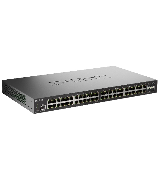 Коммутатор D-Link DGS-1210-52X/ME/C1A, 48×1 Гбит/с + 4×10 Гбит/с SFP+, управляемый