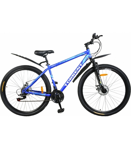 Велосипед Torrent Impulse (рама СТАЛЬ 18'', внедорожный, 21 скорость, SHIMANO, колеса 29д)29'' / 18'' сталь/ Матовый синий