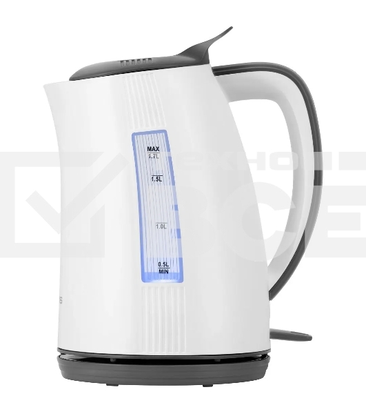 Чайник Polaris PWK1708C Water Way Pro, Белый/Серый
