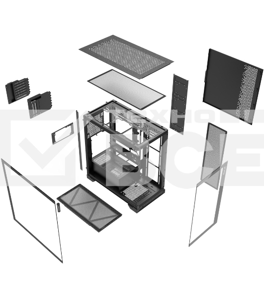 Компьютерный корпус XPG INVADER X BLACK (INVADERXMTWOF-BKCWW) Mid-Tower, Micro-ATX, Mini-ITX, Standard-ATX, USB 3.2 Gen2 Type-A, USB 3.2 Gen2 Type-C