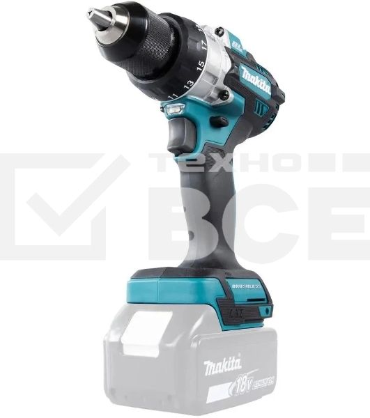 Дрель-шуруповерт аккумуляторная ударная бесщеточная Makita 18В, 13мм, 130Нм (без АКБ и ЗУ)