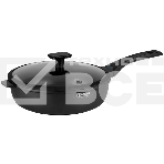 Сотейник Rondell Weiser RDA-1553, 28 см, с крышкой, черный, фото 1