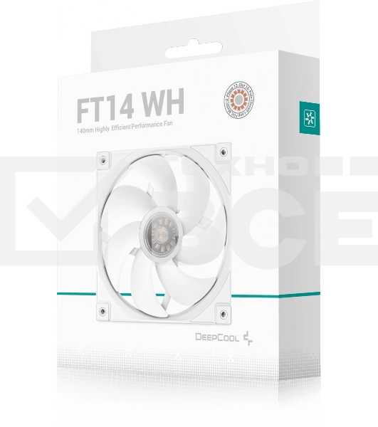 Вентилятор для корпуса DEEPCOOL FT14 белый, 140 мм, 1650 об/мин, 25.1 дБ, 4 pin