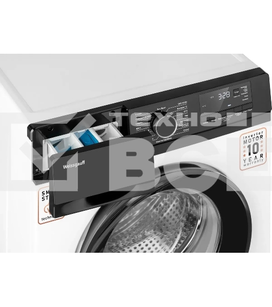 Стиральная машина Weissgauff WM 45127 DC Inverter Steam белый, загрузка фронтальная 7 кг, 1200 об/мин., класс: А+++