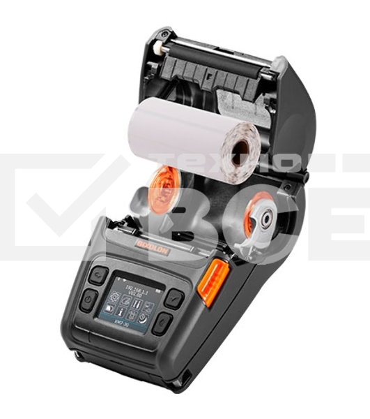Принтер этикеток мобильный Bixolon XM7-30, 203 dpi, 127 мм/сек, USB, RS-232 (COM порт, Serial), Bluetooth, чёрный