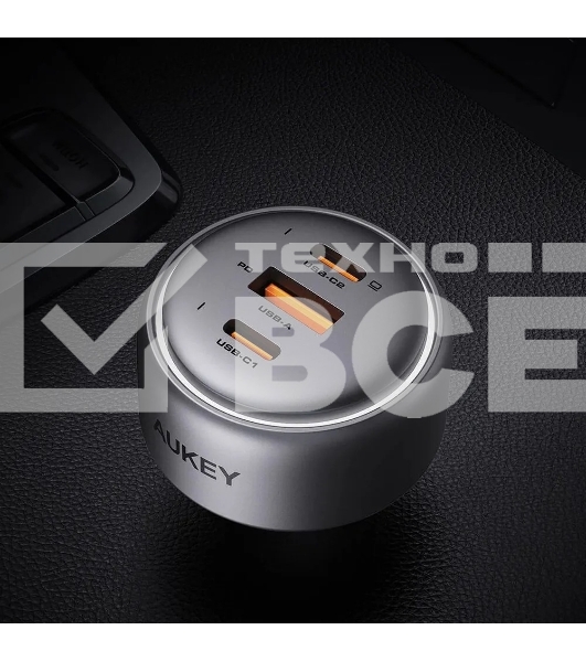 Автомобильное зарядное устройство Aukey Pathfinder 100W серый ACC-CC-P3