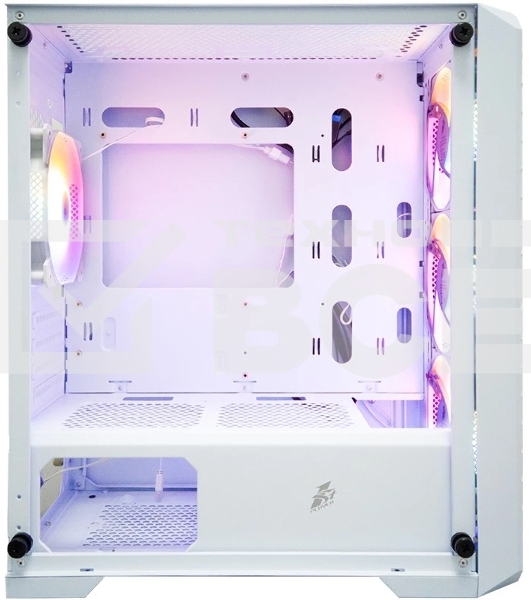 Компьютерный корпус 1STPLAYER TRILOBITE T5 ARGB белый / mATX / 4x120мм ARGB fans / T5-WH-4F7-W