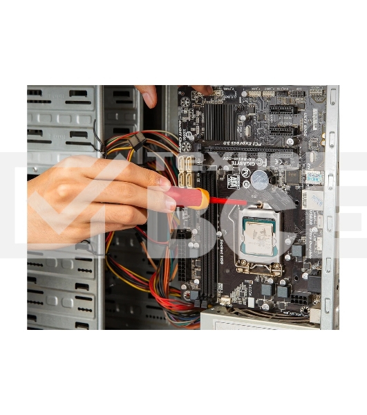 Диэлектрическая крестовая отвертка Deli DL513060 PH0х60мм  сталь Cr-V, сертификат VDE для работ под напряжением до 1000 В
