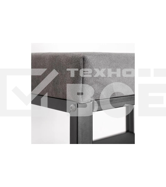 Банкетка ЗМИ Торонто 23S каркас черный, сиденье серый БТ23СЧС