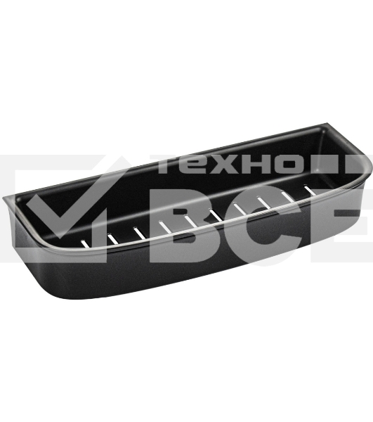 Полочка прямая из высокопрочного АБС пластика, ЧЕРНАЯ матовая, с вкладышем черного цвета BRIMIX 5676