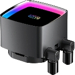 Система охлаждения Water Cooling System PCCooler DE360 MAX BK (300W, 360мм, Black, ARGB Pump, Fans: 3x120мм, 66CFM, 34.3dBA, 2200RPM/Pump height 54мм, 15dBA, 2600RPM, Rad thickness 27мм/S: 1851, 1700, 1200, 115X, AM5, AM4, AM3), фото4