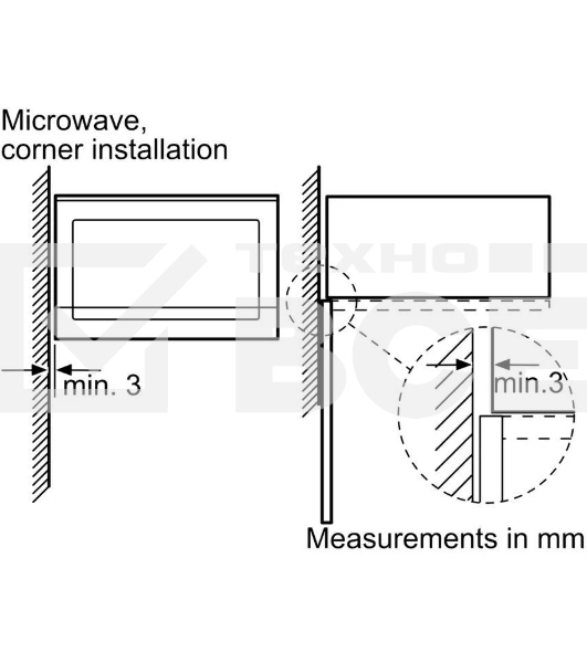 Встраиваемая микроволновая печь Bosch BFL524MB2 черный 20л. 800Вт