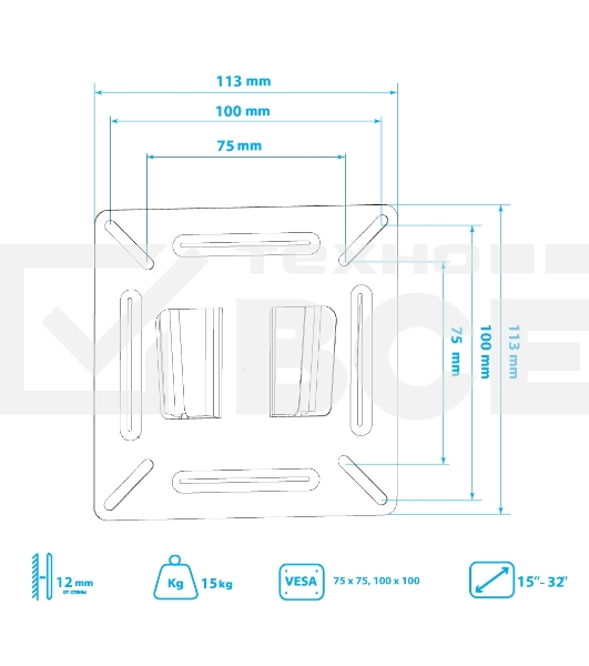Кронштейн Arm media LCD-01 черный, 15-32
