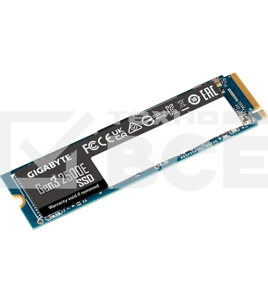 Накопитель SSD GIGABYTE AORUS Gen3 2500E, 1ТБ, M.2 2280, PCIe 3.0 x4, NVMe, R/W 2400/1800