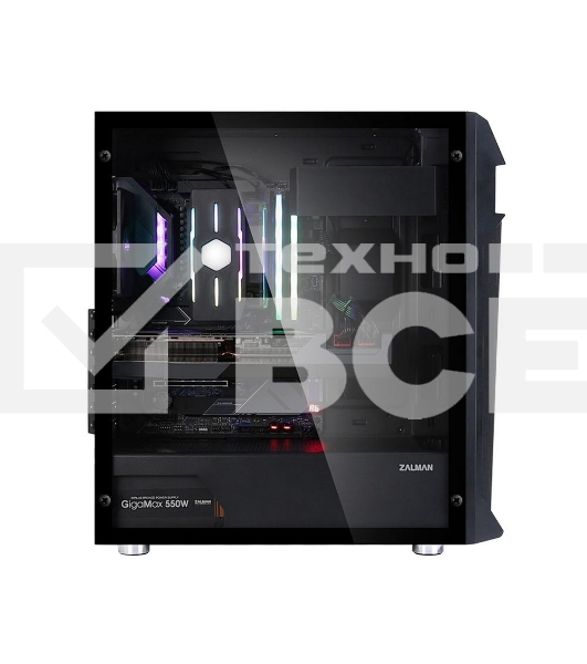 Компьютерный корпус ZALMAN Z1 PLUS, ATX, BLACK, WINDOW, 1x5.25