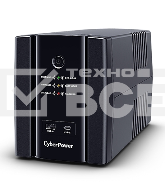 Источник бесперебойного питания CyberPower UT1500EG Line-Interactive 1500VA/900W USB/RJ11/45/USB charger A/C