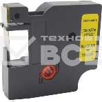 Картридж ленточный Cactus CS-D1-45018 12мм, черный шрифт, желтый фон, 7м для DYMO LM 160, 210D, 280, PnP, 420P, 500 TS; Rhino Pro 6000, 5200, 4200, фото2