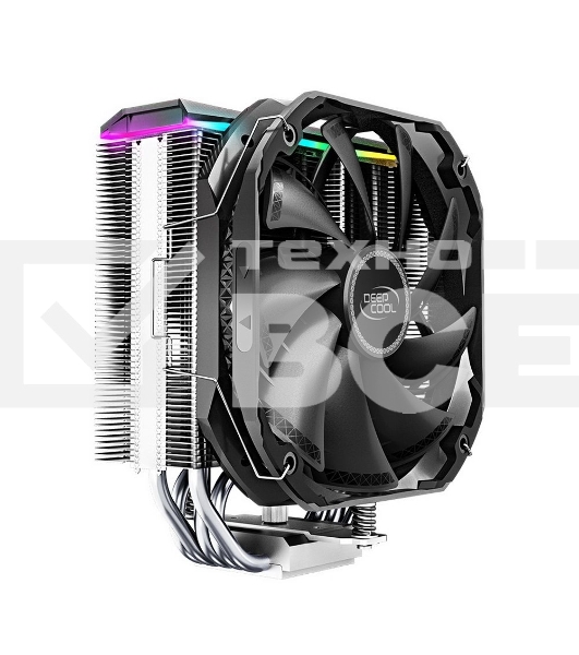 Кулер для процессора DEEPCOOL AS500 черный, 140 мм, алюминий/медь, 1200 об/мин, 26 дБ, 4 pin, 220 Вт, 164 мм