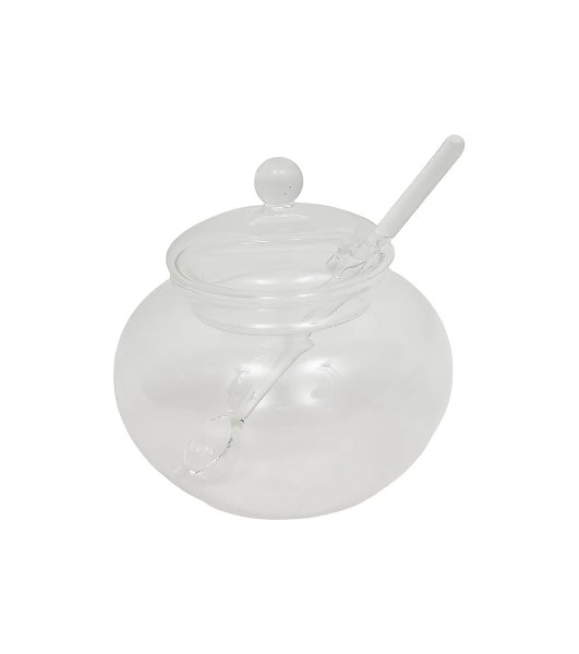 Сахарница стеклянная 350 мл Mallony DOLCE, со стеклянной ложечкой