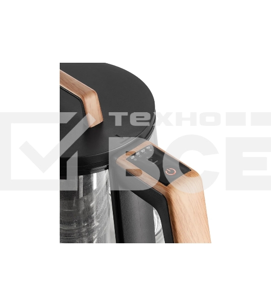 Чайник электрический Redmond KG-251 черный с деревом