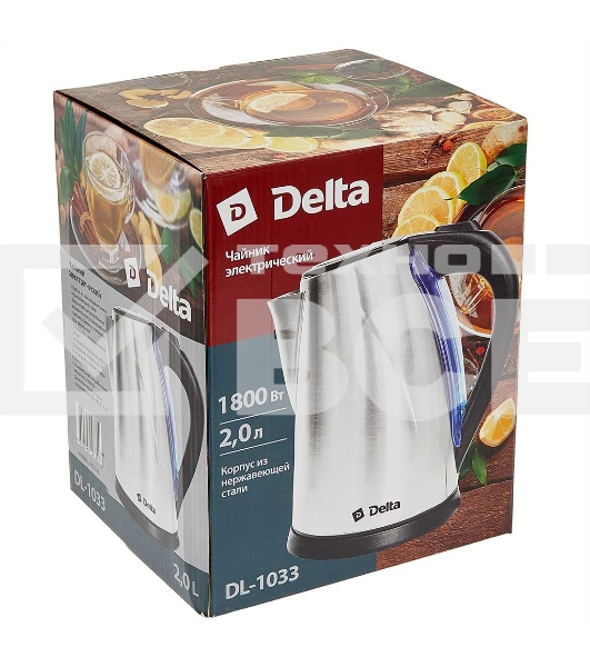 Чайник электрический Delta DL-1033 нержавеющая сталь