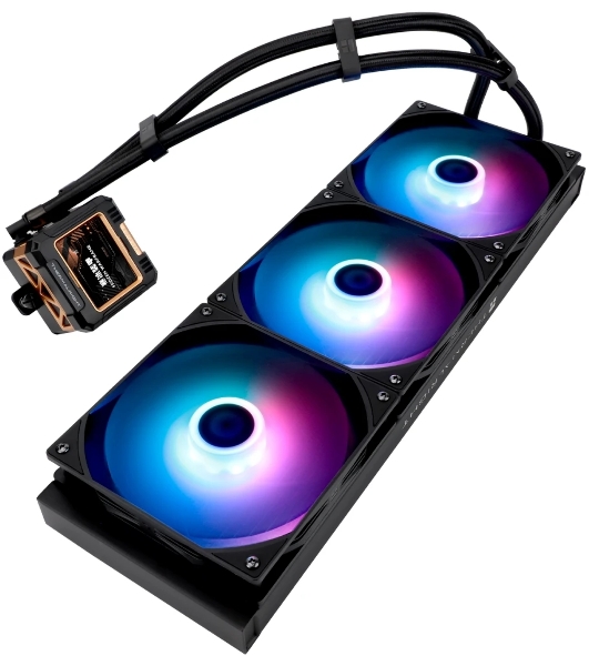 Водяное охлаждение для процессора Thermalright Frozen Warframe 420 ARGB (420мм, LED, Black, ARGB/Fans: 3x140мм, 88.7CFM, 29.8dBA, 1750RPM/Pump height 60мм, 23dBA, 3000RPM, Rad thickness 27мм/S: 1851, 1700, 1200, 115X, 2011, 2066, AM5, AM4)