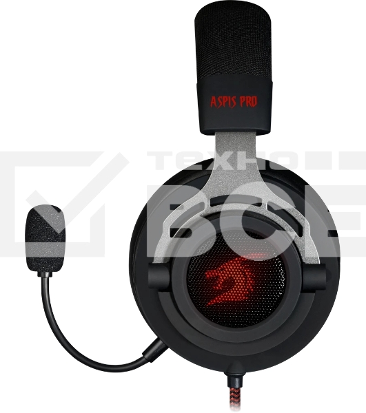 Гарнитура Defender Aspis Pro чёрный, проводная, съёмный микрофон, подсветка