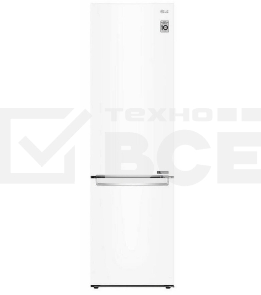 Холодильник LG GC-B509SQCL белый двухкамерный инвертер 292/127л морозилка снизу, No Frost