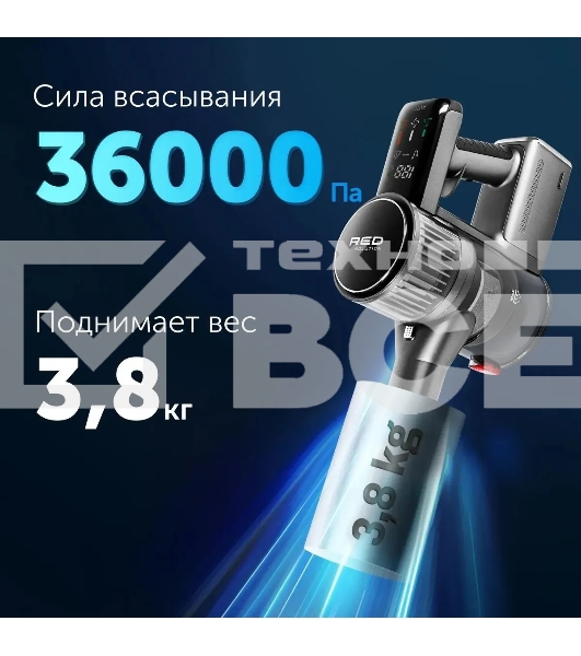 Пылесос ручной Red Solution V3080 450Вт серый/серый