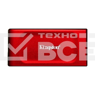 Твердотельный накопитель Kingston External SSD XS1000, 2000GB, Type-C/A, USB 3.2 Gen 2, R/W 1050/1000MB/s, 70x33x14mm, 29g., Red (5 лет)