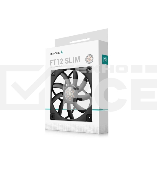 Вентилятор для корпуса DEEPCOOL FT12 SLIM черный, 120 мм, 1850 об/мин, 25.6 дБ, 4 pin