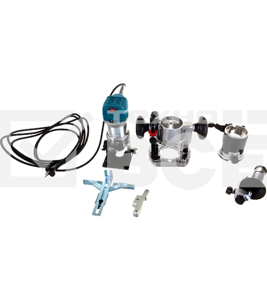 Фрезеры Makita RT0700CX2 Фрезер кромочный,{710Вт,10000-30000об\м,цанга-6-8мм,1.8кг,сум,прям направляющая,погруж и накл подошвы}