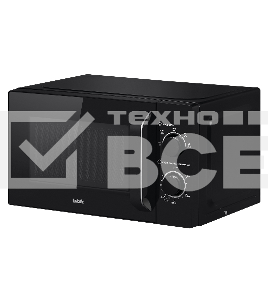 Микроволновая печь BBK 20MWS-760M/B черный, 20 л, 700 Вт, поворотный мехинизм