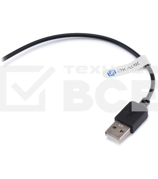 Наушники с микрофоном Oklick HS-M400 черный 1.8м накладные оголовье
