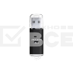 Флеш диск Maxvi MP 16GB USB 2.0 black, монолит с колпачком, металл + ABS пластик, фото4