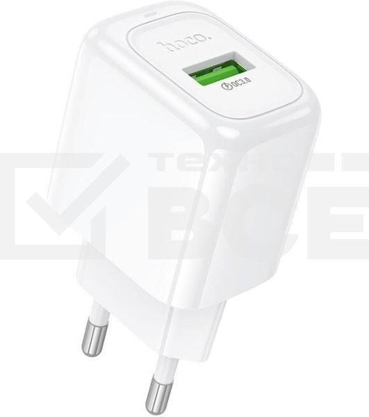 Сетевое зарядное устройство HOCO (6942007631457) CS52A 1USB 3.0A QC3.0 18W, белый