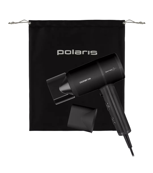 Фен Polaris PHD 2044Ti черный, 1900 Вт, ионизация