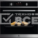 Электрический духовой шкаф Electrolux с конвекцией, приготовление на пару, объем 72 л, 10 режимов, автопрограммы, очистка пиролитическая, 3 стекла в дверце, направляющие проволочные + телескопические (1 уровень), фото 1