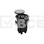 Лючок врезной в стол Wize Pro WRTS-RRSX-B моторизованная крышка с беспроводной QI зарядкой, розетка 220В -1 шт, 4 отверстия keystone для модулей WRTS-RR, черный, фото 1