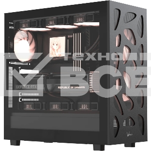 Компьютерный корпус AeroCool / Formula V Line Mana Stone Black AR, ATX, TYPE-C*1, USB2.0*1, USB3.0*1, FRONT 3x120мм ARGB, REAR 1x120мм ARGB