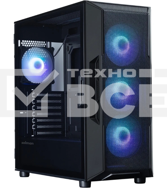 Корпус ZALMAN MidiTower I3 NEO ARGb V2 black (ATX, без БП, 2xUSB3.0, 4x120мм ARGb) (Zalman i3 NEO ARGb V2 Black)