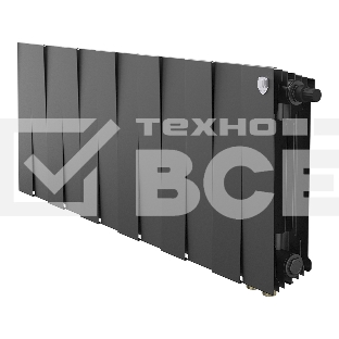 Радиатор биметаллический Royal Thermo PianoForte 300 черный VR80 - 12 секц.