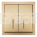 Выключатель LEZARD 704-3688-112QC 2-кл. с индик. СП ZIMA IP20 10А безвинт. зажим, зол., фото3