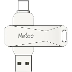 Флешка USB Netac U782C (NT03U782C-512G-32PN/replaced NT03U782C-512G-30PN), 512Gb, USB 3.2/TypeC, R/W 400/150, серебристый, фото 1